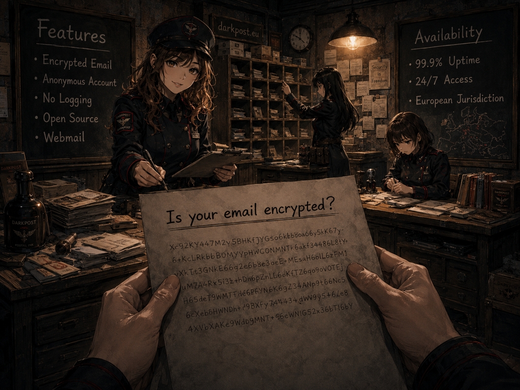 Customer ordering Email service from Darkpost girls.